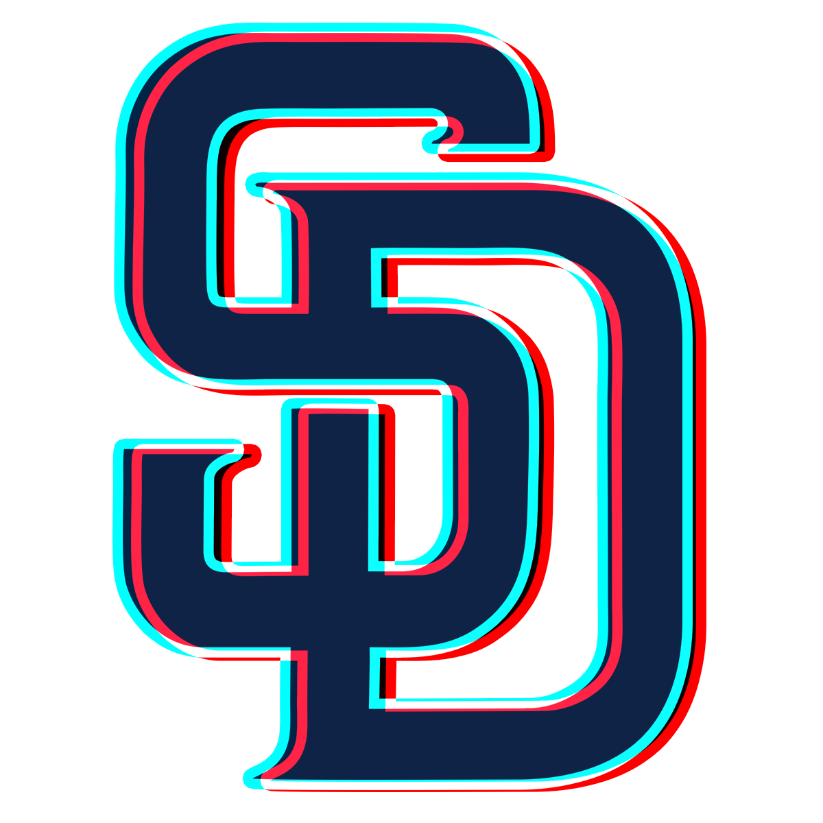 Phantom San Diego Padres logo iron on paper